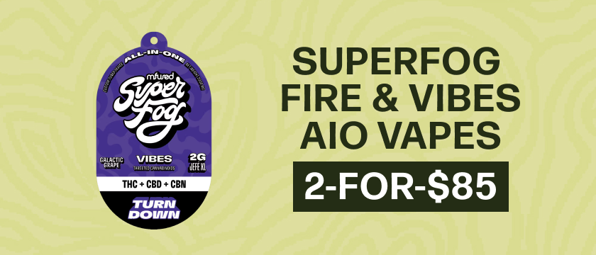 2-for-$85 Superfog Fire & Vibes AIO Vapes ELDP