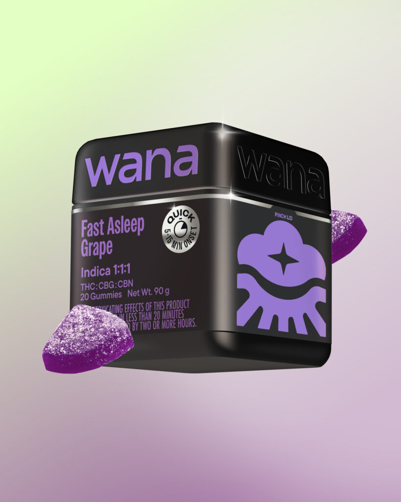 Wana - Optimals Fast Acting Fast Asleep - Grape 1:1:1 THC:CBG:CBN | 20 Pack 100mg | 5mg ea