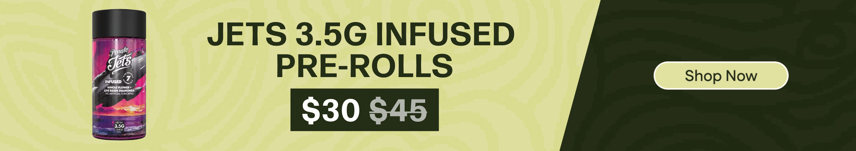 $30 Jets 3.5g Infused Pre-rolls