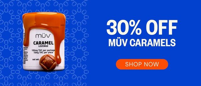 Cannabis Promo, Cannabis Sales, Cannabis Discounts, Cannabis on Sale, 30% OFF MÜV Caramels