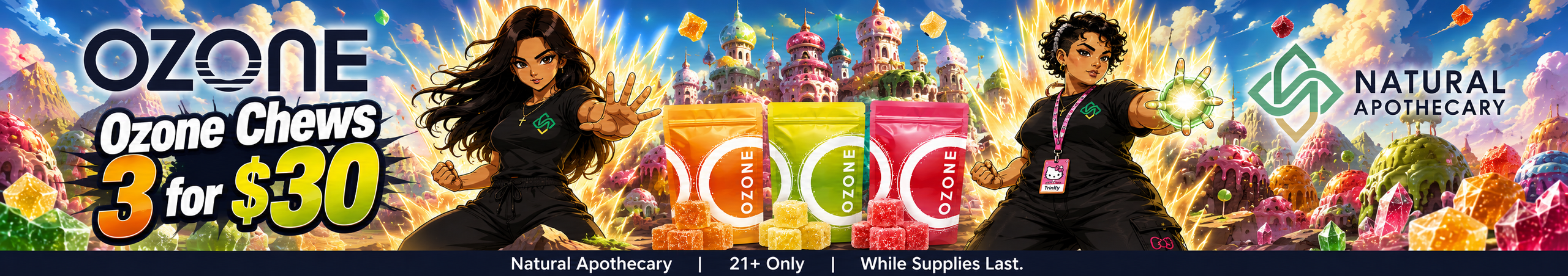 Cannabis Promo, Cannabis Sales, Cannabis Discounts, Cannabis on Sale, Ozone Chews 3 for $30!