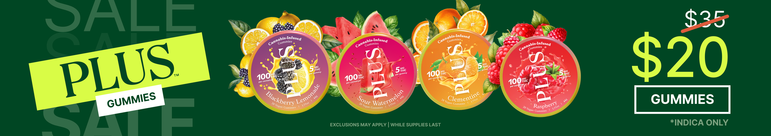 Cannabis Promo, Cannabis Sales, Cannabis Discounts, Cannabis on Sale, $20 PLUS Indica Gummies! - TODAY ONLY