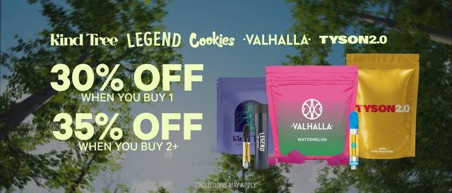 Cannabis Promo, Cannabis Sales, Cannabis Discounts, Cannabis on Sale, 30% Off 1 Item, 35% Off 2+ Items