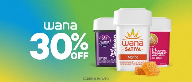 Cannabis Promo, Cannabis Sales, Cannabis Discounts, Cannabis on Sale, 30% Off Wana