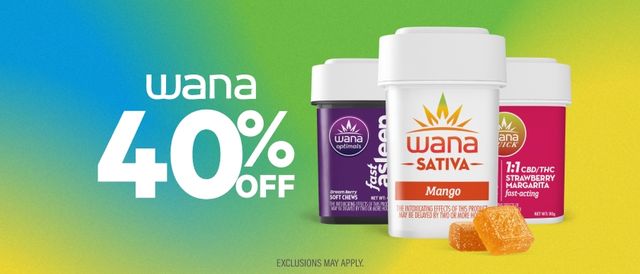 Cannabis Promo, Cannabis Sales, Cannabis Discounts, Cannabis on Sale, 40% Off Wana