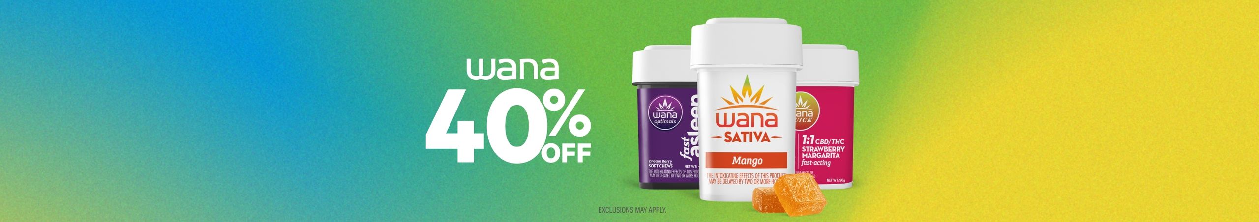 Cannabis Promo, Cannabis Sales, Cannabis Discounts, Cannabis on Sale, 40% Off Wana