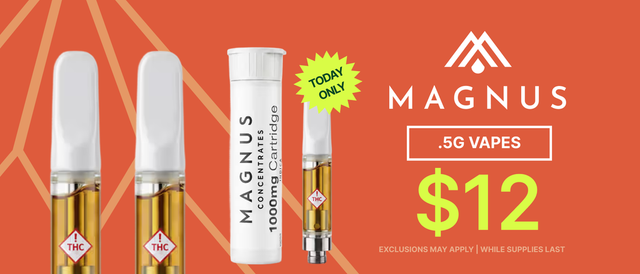 Cannabis Promo, Cannabis Sales, Cannabis Discounts, Cannabis on Sale, Magnus 0.5G $12 - TODAY ONLY!