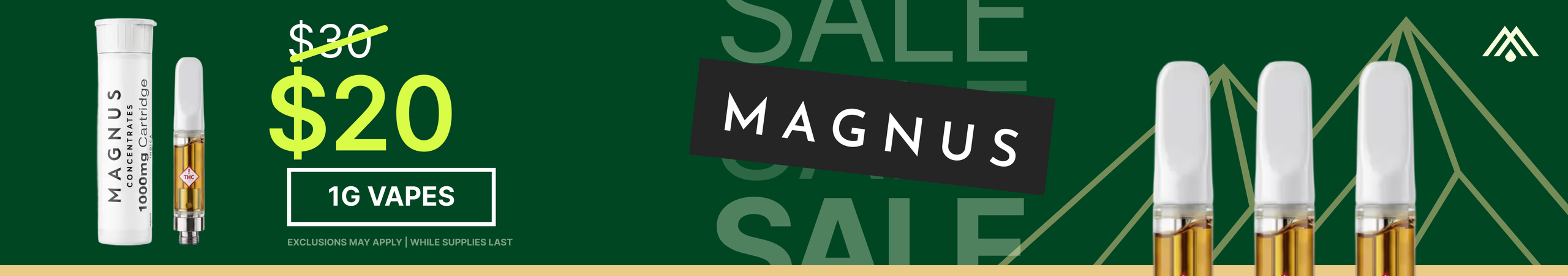 Cannabis Promo, Cannabis Sales, Cannabis Discounts, Cannabis on Sale, Magnus 1G $20 - TODAY ONLY!