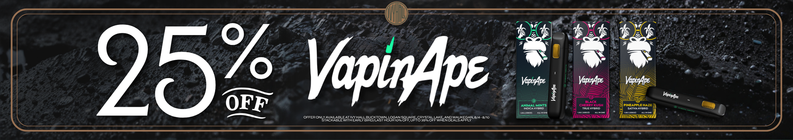 Cannabis Promo, Cannabis Sales, Cannabis Discounts, Cannabis on Sale, Vapin Ape 25% Off!
