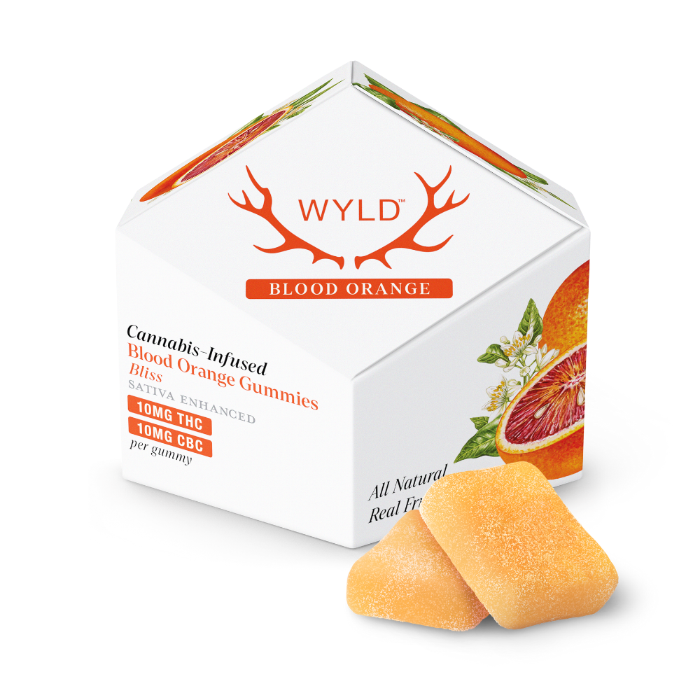 Wyld Blood Orange 1:1 CBC:THC Gummies Candy Edible, 100mg, 10pk