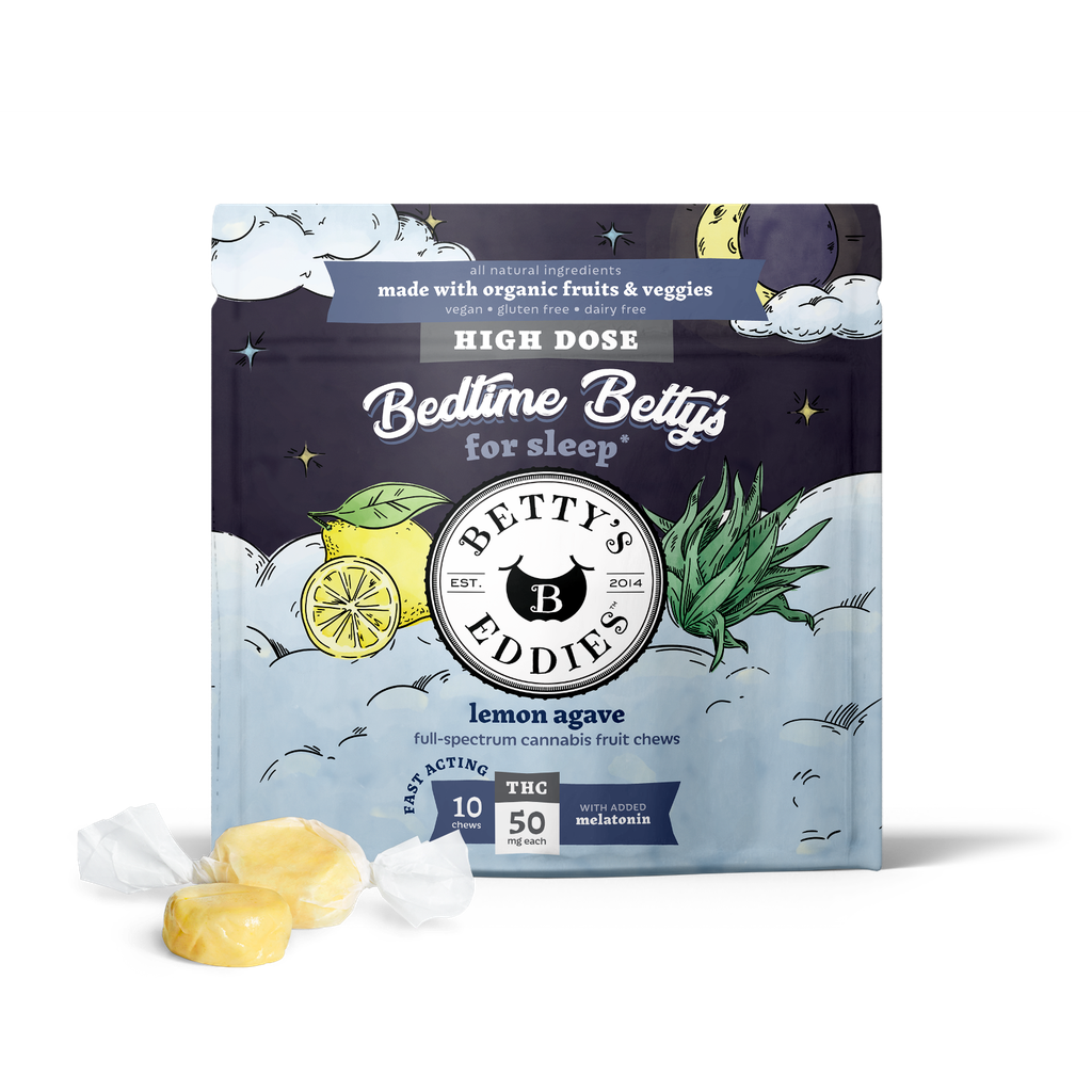 Betty's Eddies Bedtime Fruit Chews Candy Edible, 500mg, 10pk
