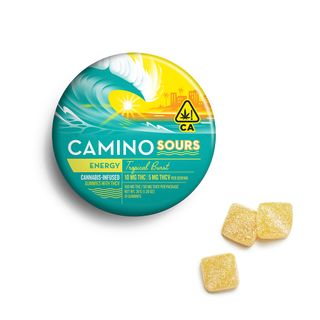 Sour Tropical Burst 5:5m THCV:THC Gummies product