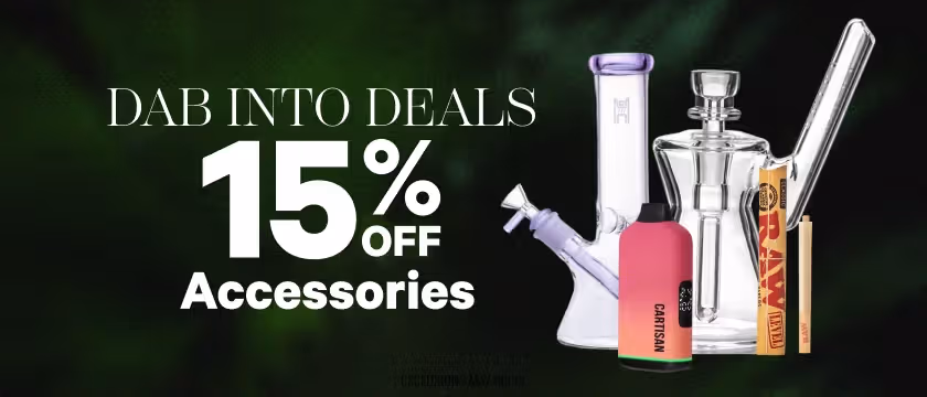 Cannabis Promo, Cannabis Sales, Cannabis Discounts, Cannabis on Sale, Daily Deal ~ Tuesday ~ 15% Off All Ancillary