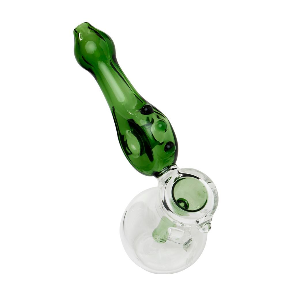 Human Grade Hammer 2 Glass Bubbler Pipes, Green
