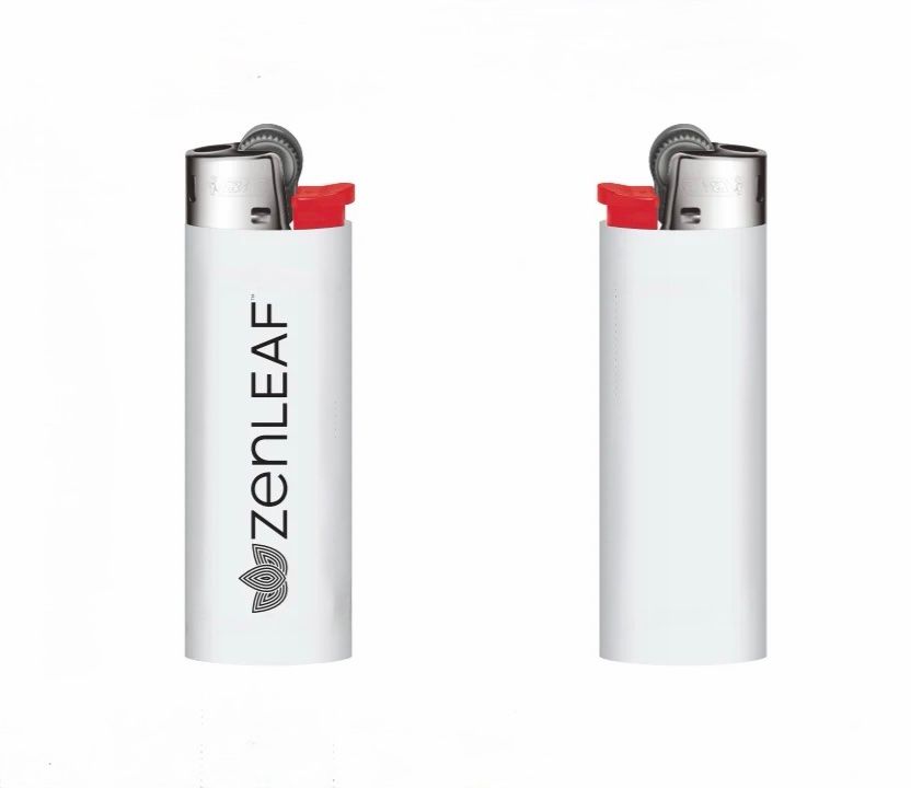 Zen Leaf Maxi Lighter Disposable Lighters, White