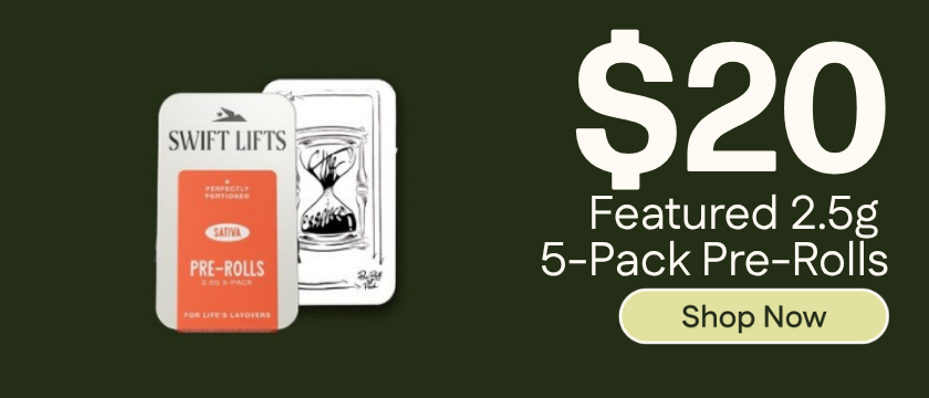 $20 Featured 2.5g 5-Pack Pre-Rolls
