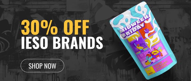 Cannabis Promo, Cannabis Sales, Cannabis Discounts, Cannabis on Sale, 30% Off Midweek Friday & More Ieso Brands