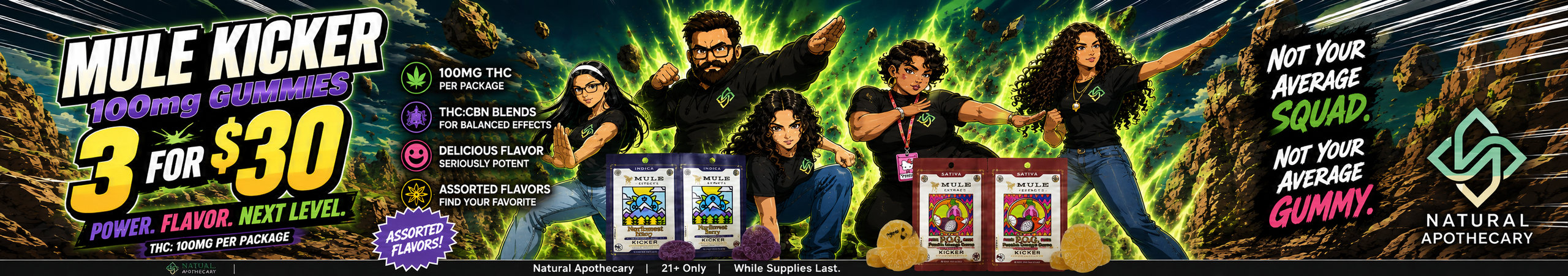 Cannabis Promo, Cannabis Sales, Cannabis Discounts, Cannabis on Sale, Mule Extracts 100mg 3 for $30!