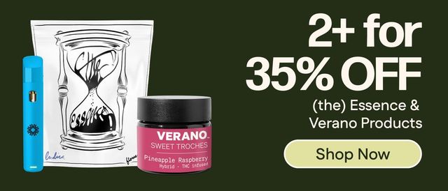 Cannabis Promo, Cannabis Sales, Cannabis Discounts, Cannabis on Sale, 35% OFF 2+ Verano or (the) Essence products