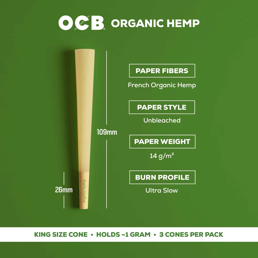Organic Hemp Cones OCB Organic Hemp Cones OCB