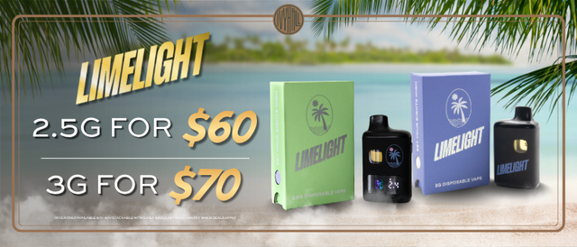 Cannabis Promo, Cannabis Sales, Cannabis Discounts, Cannabis on Sale, Limelight Vape Sale!