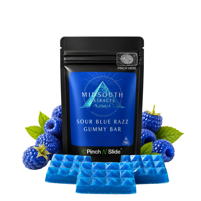 Gummy Bar | Sour Blue Razz Mid South Extracts Gummy Bar | Sour Blue Razz Mid South Extracts