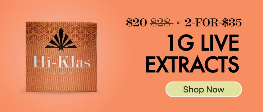 1-for-$20 or 2-for-$35 Hi Klas 1G Live Extracts
