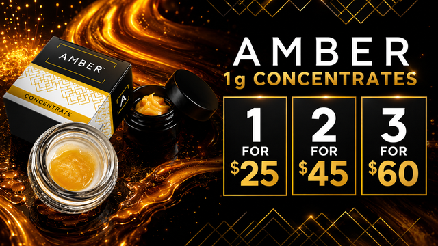 Cannabis Promo, Cannabis Sales, Cannabis Discounts, Cannabis on Sale, Amber 1g Concentrates Bundles