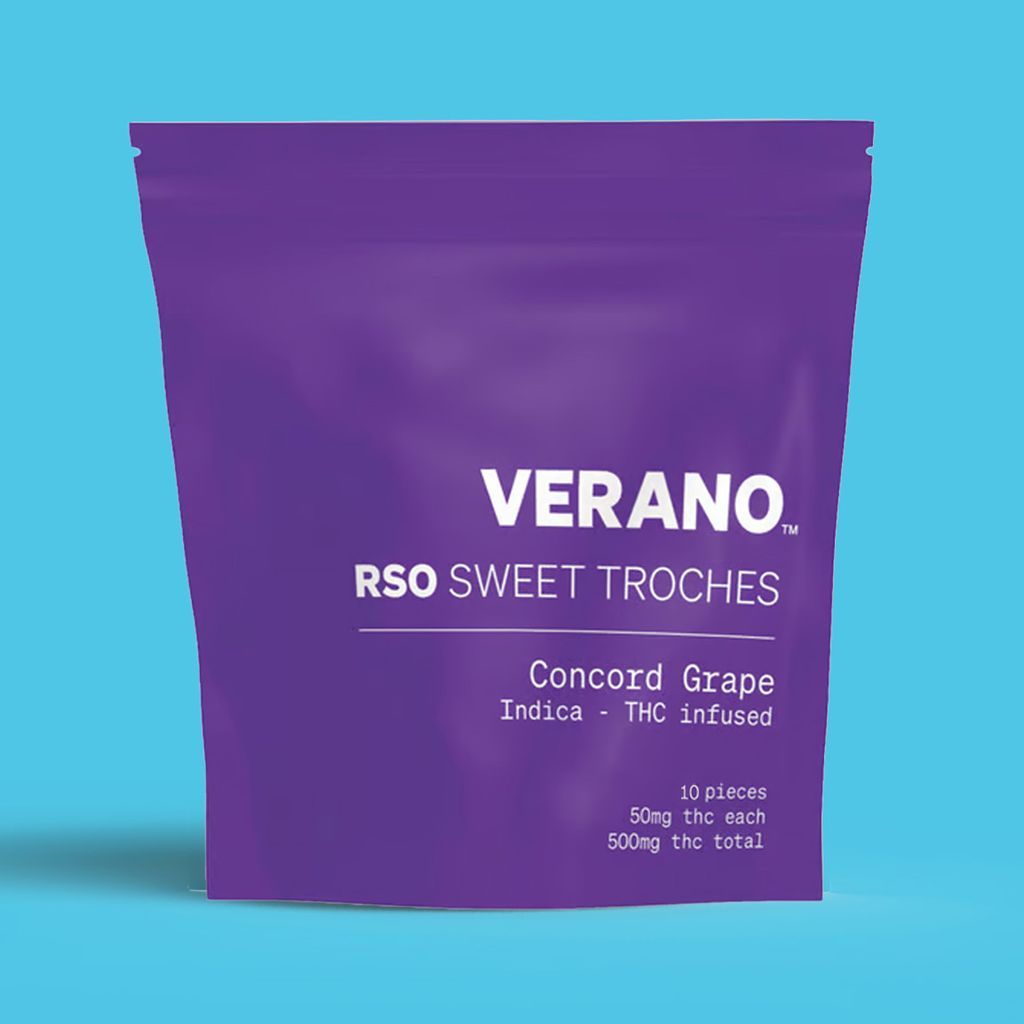 Verano Concord Grape RSO Troches RSO Sweet Troches, 500mg, 10pk