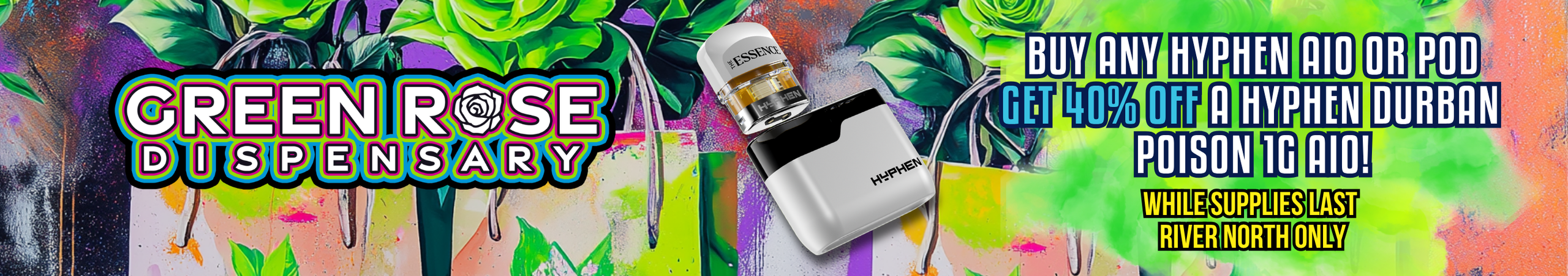 Buy Any Hyphen AIO or POD Get 40% Off Selected Hyphen AIO! Cannabis Promo, Cannabis Sales, Cannabis Discounts, Cannabis on Sale, Buy Any Hyphen AIO or POD Get 40% Off Selected Hyphen AIO!