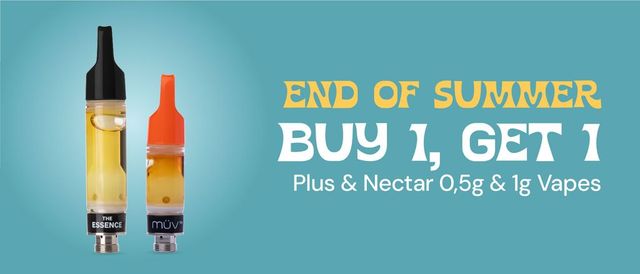 Cannabis Promo, Cannabis Sales, Cannabis Discounts, Cannabis on Sale, Buy One, Get One - Plus & Nectar. 0.5g & 1g Vapes (by Size)