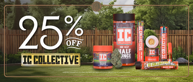Cannabis Promo, Cannabis Sales, Cannabis Discounts, Cannabis on Sale, IC Collective 25% Off!