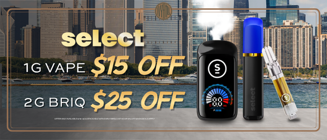 Cannabis Promo, Cannabis Sales, Cannabis Discounts, Cannabis on Sale, Select Vape Sale!