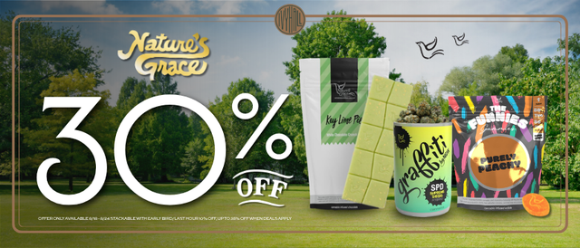 Cannabis Promo, Cannabis Sales, Cannabis Discounts, Cannabis on Sale, Nature's Grace and Wellness 30% Off!
