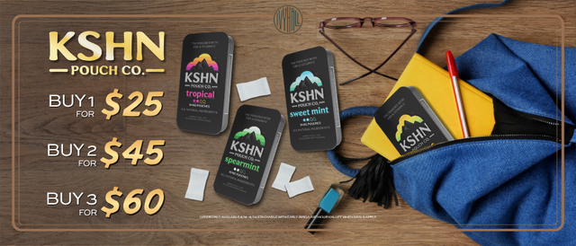 Cannabis Promo, Cannabis Sales, Cannabis Discounts, Cannabis on Sale, KSHN THC Pouches - 1 for $25 or 2 for $45 or 3 for $60