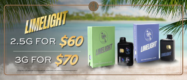 Cannabis Promo, Cannabis Sales, Cannabis Discounts, Cannabis on Sale, Limelight Vape Sale!