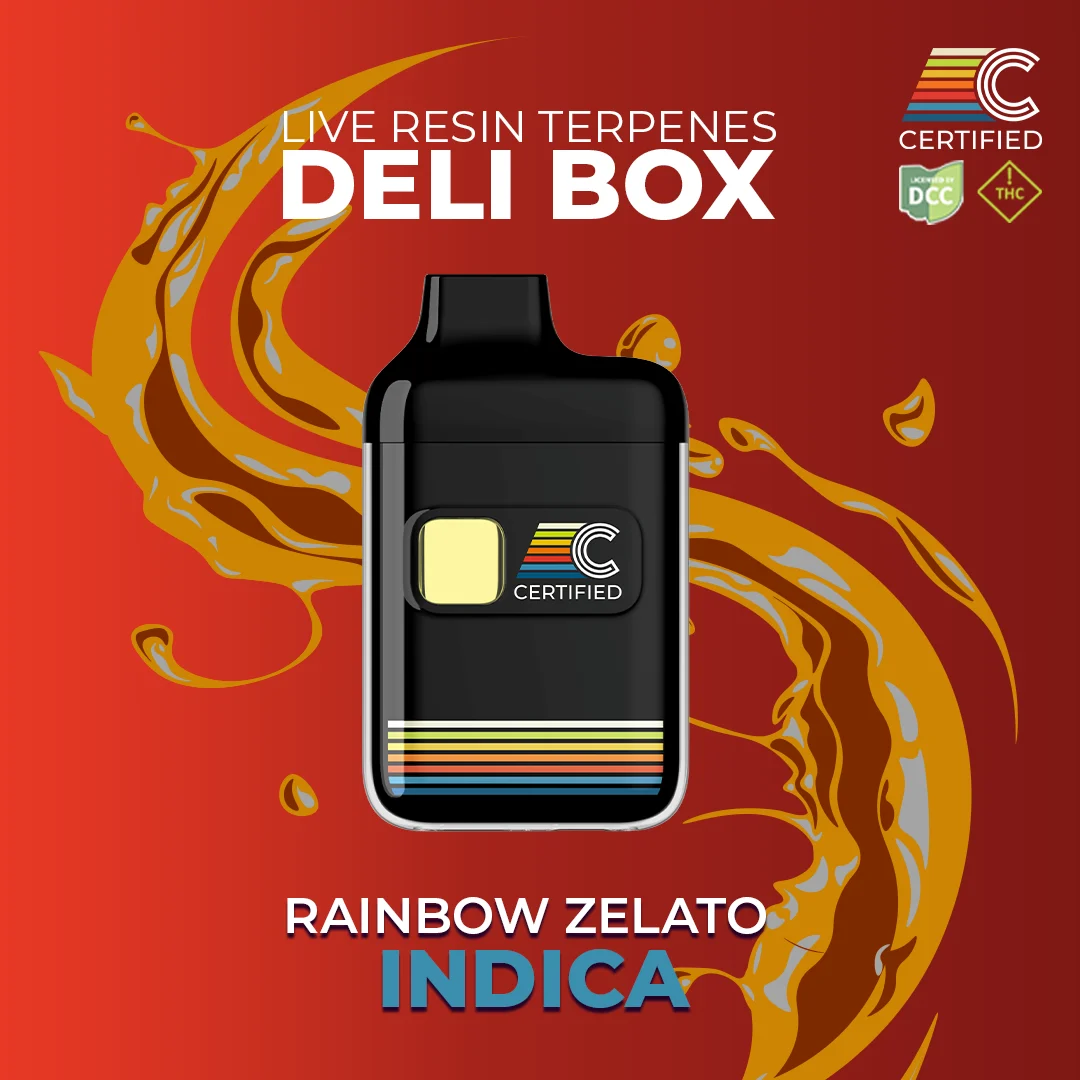 Certified Cultivators Deli Box Rainbow Zelato Live Resin 1g All-In-One