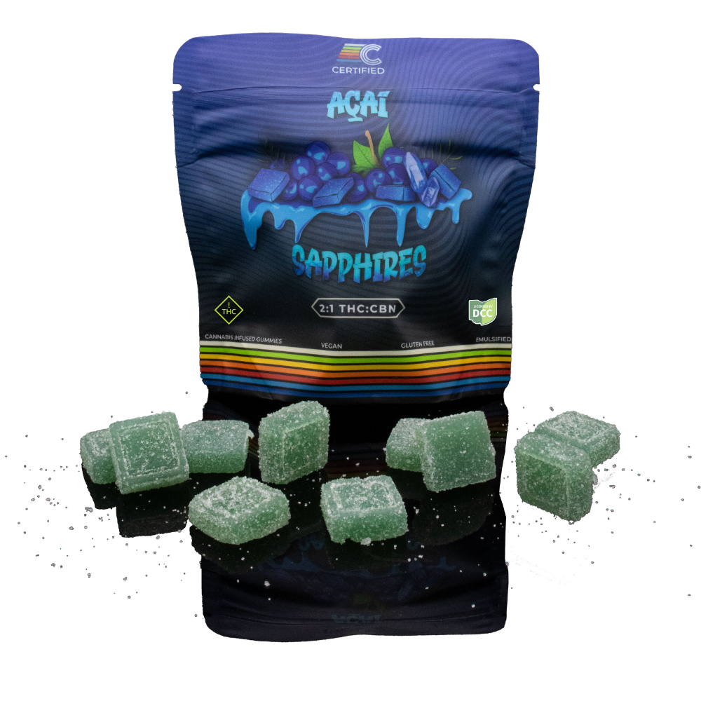 1:2 Acai Sapphires + CBN, Certified Cultivators