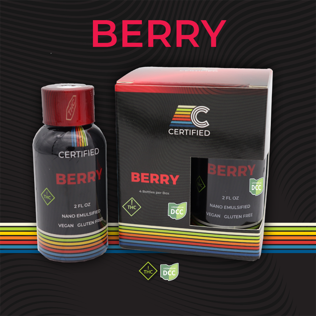Certified Cultivators Berry Drink Beverage Edible, 110mg, 4pk