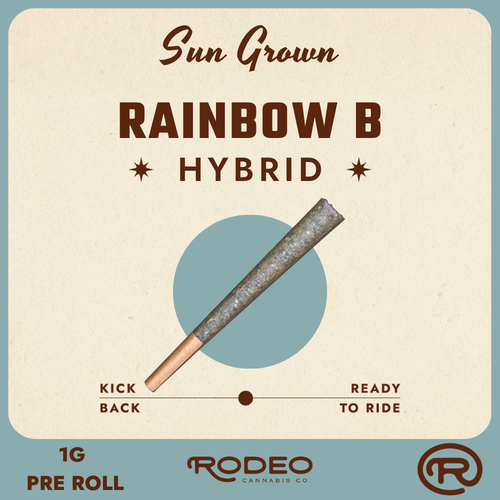 Rodeo Cannabis Rainbow B Pre-Roll Single, 1g, 1pk