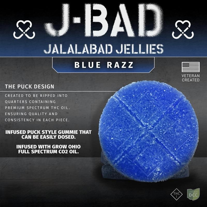 Butterfly Effect JBAD Blue Razz Gummy Candy Edible, 100mg, 10pk