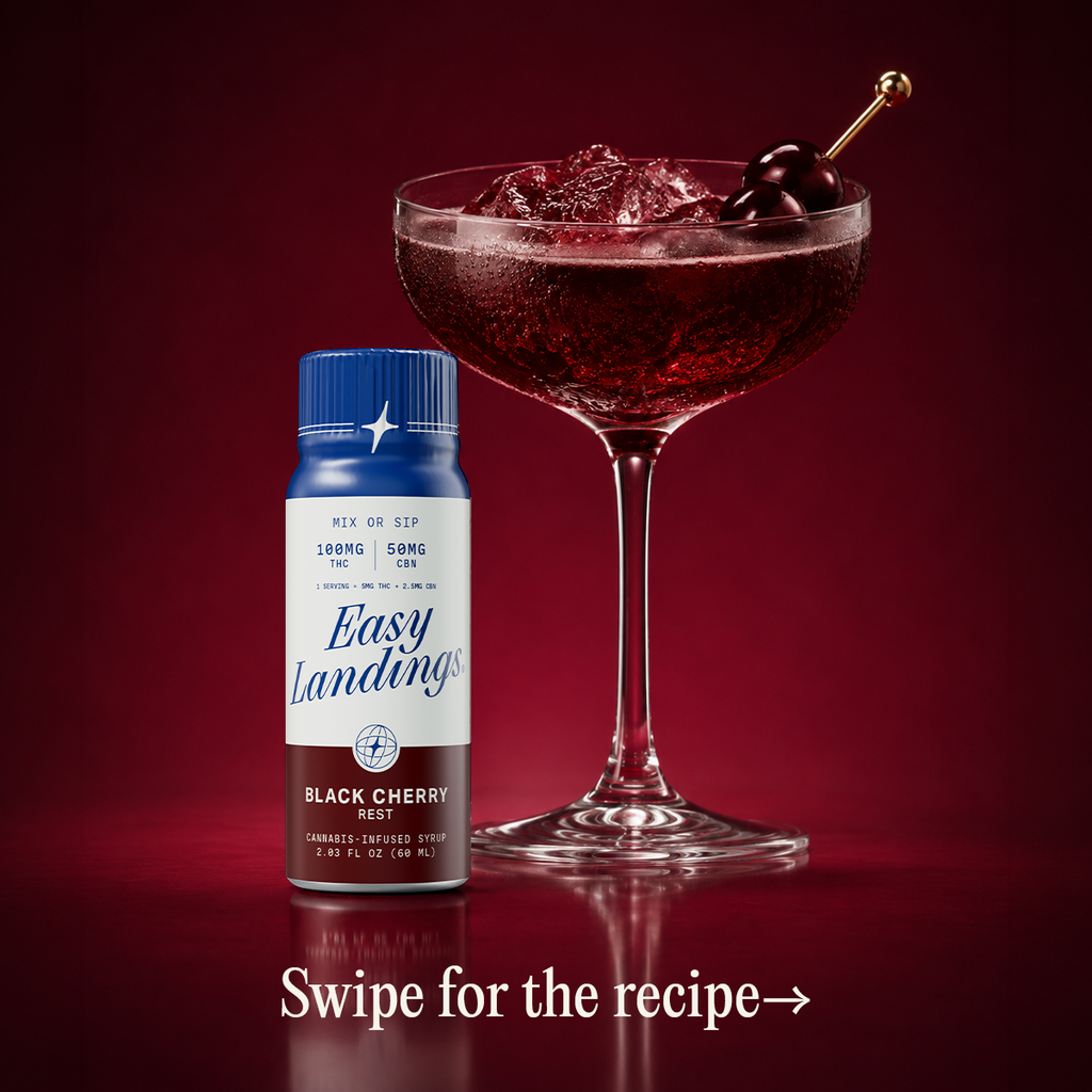 Easy Landings Black Cherry 1:2 CBN:THC Drink Mix, 100mg, 2fl oz - image 3