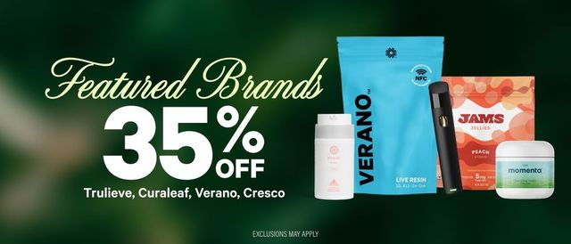Cannabis Promo, Cannabis Sales, Cannabis Discounts, Cannabis on Sale, 35% Off Featured Brands