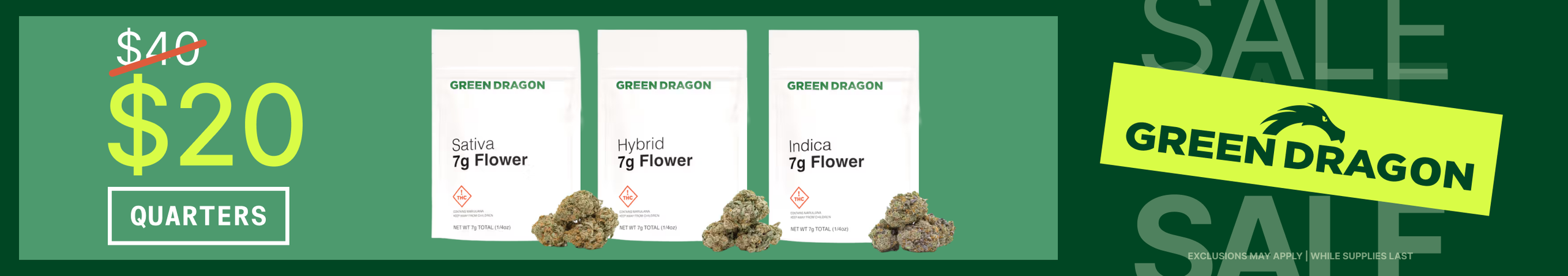 Cannabis Promo, Cannabis Sales, Cannabis Discounts, Cannabis on Sale, Green Dragon 7G - TODAY ONLY!