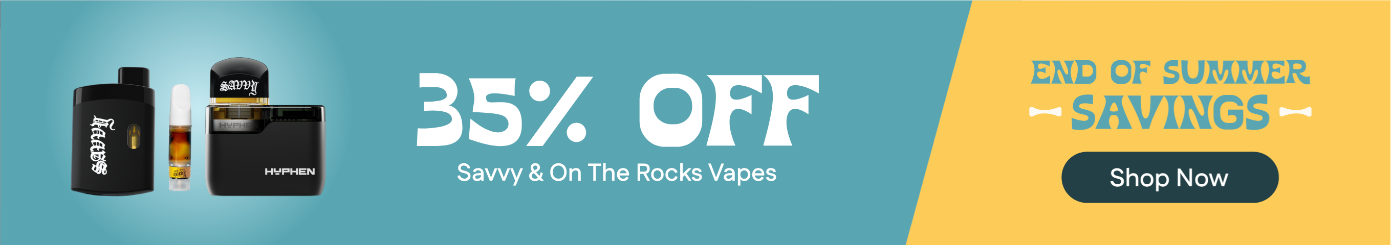 35% Off Savvy & On The Rocks Vapes