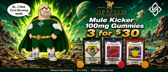 Cannabis Promo, Cannabis Sales, Cannabis Discounts, Cannabis on Sale, Mule Extracts 100mg 3 for $30!
