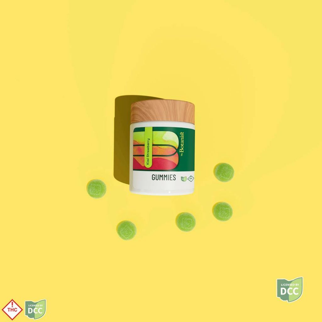The Botanist 1:1 Kiwi Strawberry + CBN Gummy Candy Edible, 100mg, 10pk