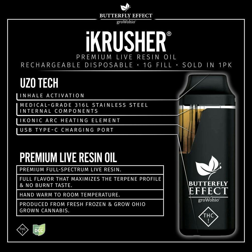 Butterfly Effect ikrusher Permanent Marker Live Resin 1g All-In-One
