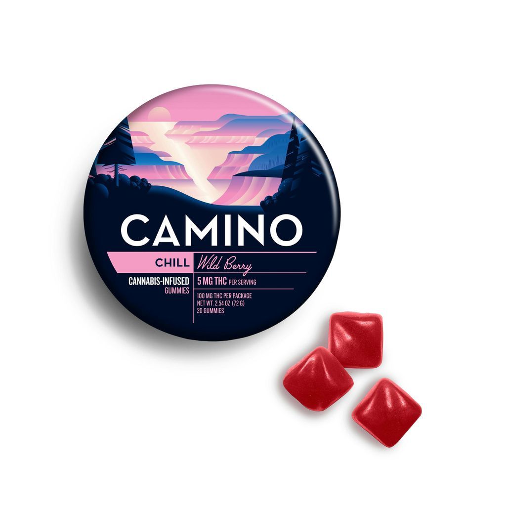 Camino Wild Berry Gummy Candy Edible, 100mg, 20pk