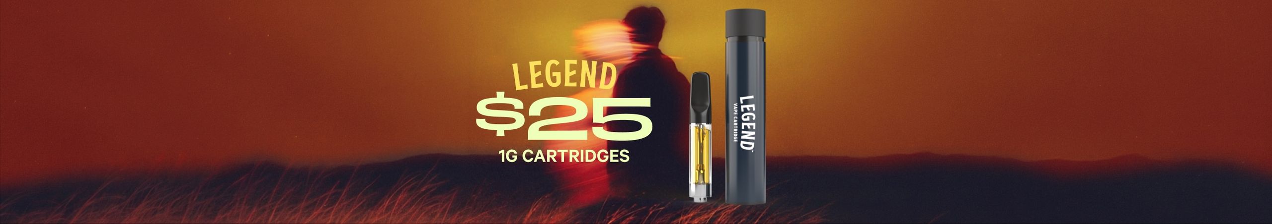 Cannabis Promo, Cannabis Sales, Cannabis Discounts, Cannabis on Sale, $25 Legend 1G Cartridges